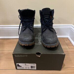 Waterproof Insulated Medium Blue Nubuck Timberland Boots (Size 9)